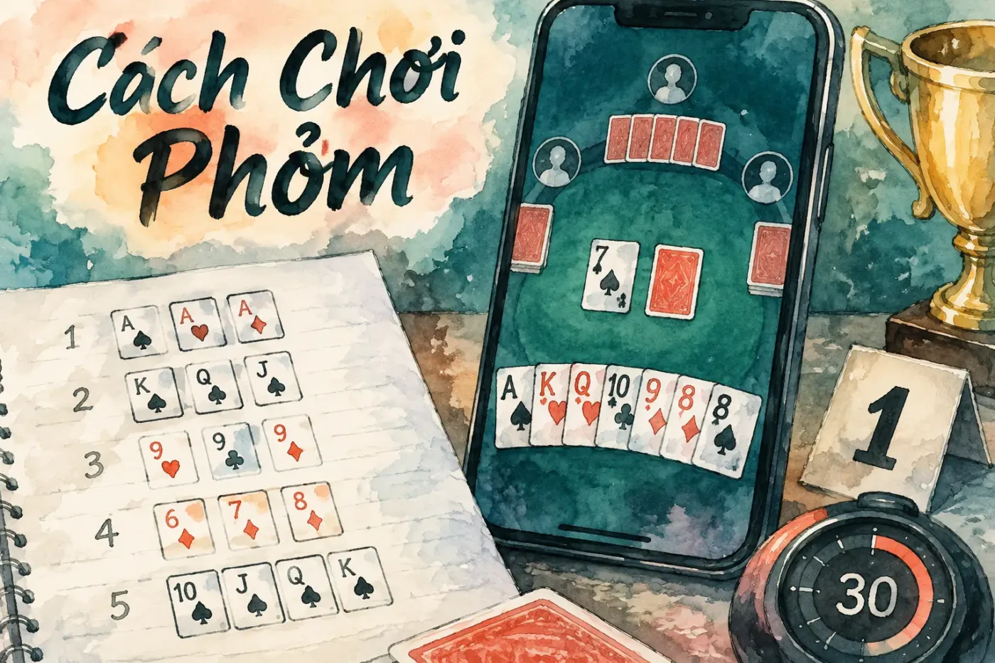 Phỏm là trò chơi bài truyền thống của Việt Nam - cách chơi phỏm